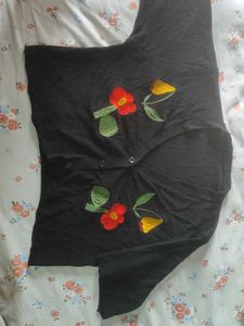 Embroidered Floral Top