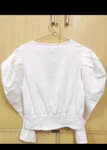 New With Tag White Wrap Top