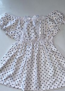Polka Dot Babydoll Top🌸✨