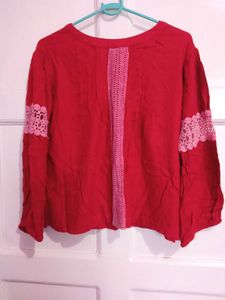 Women Red Tops And Tunics
