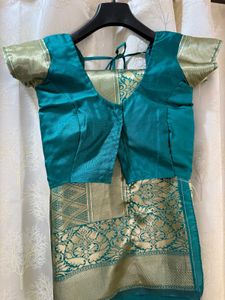 Green Shahlu with Stitched Blouse
