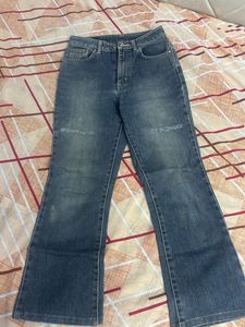 Grey Ripped Denim Jeans