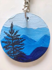 Painted Mountain Keychain