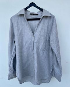 🌈ZARA Woman Light Gray Shirt