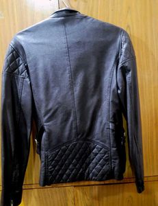 Black Quilted Leather Jacket