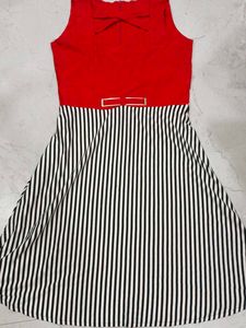 Girls' Red &amp; Striped Dress