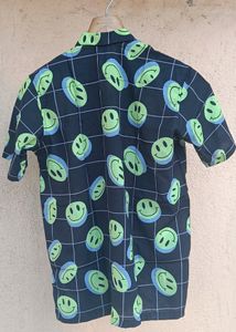 Caaraa Smiley Grid Button Down Shirt (Women)