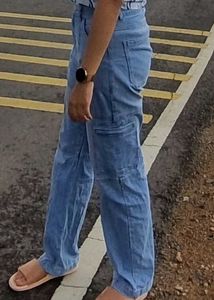 Light Blue Cargo Jeans