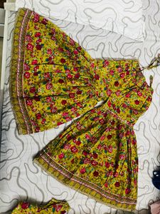 Floral Print Anarkali Dress