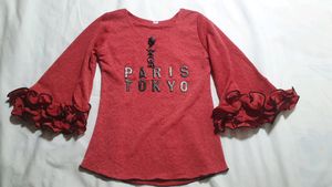Designer Girls Top Fancy Look . Size 4 To 6 Years