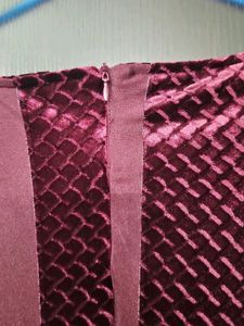 Plum Velvet Textured Top