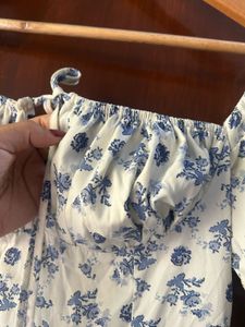 Floral Puff Sleeve Midi Dress