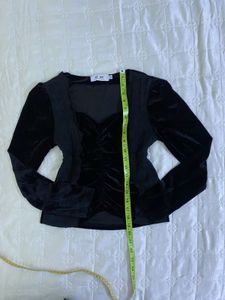 Elegant Black Velvet Top bust 32-34