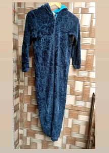 Comfy Blue Plush Onesie jumpsuit for boys