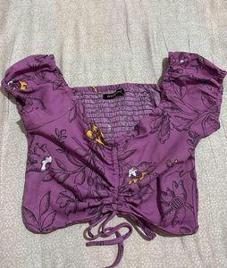 Floral Print Crop Top