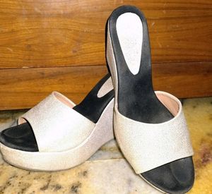 Silver Wedge Heels