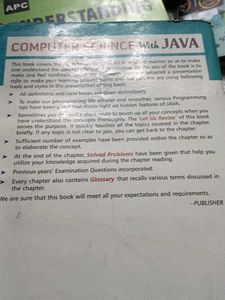 ISC Computer Science With Java Class 12th