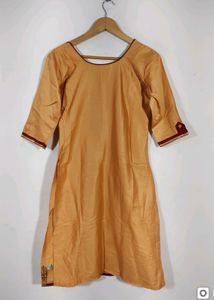 Yellow Orange and Maroon Embellished Kurta Sets (W
