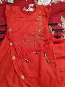 Full Flared Red Gown