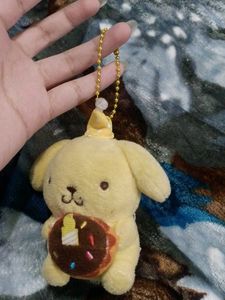 Sanrio Pompompurin Plush Keychain