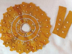 Mustard Embellished Dress & Straps