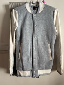 leather Sleeve Detail jacket