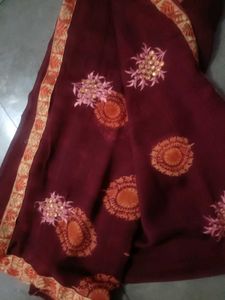 Saree With Stiched Blouse..