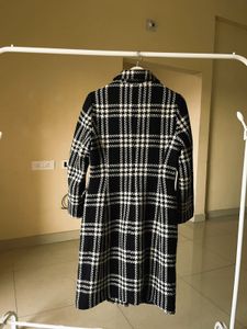 Chic Plaid Trench Coat