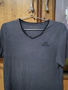 Kappa Grey V-Neck T-Shirt