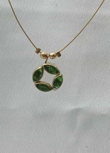 Green Stone Fashion Necklace