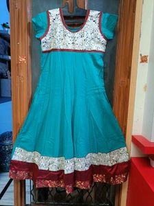 🇳🇿💫💗Elegant Teal Anarkali Kurta With Dupatta