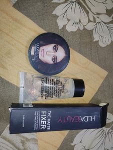 Unused Huda Beauty Fixer Foundation And Compact Powder