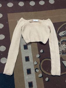 Cute Cropped Knit Sweater