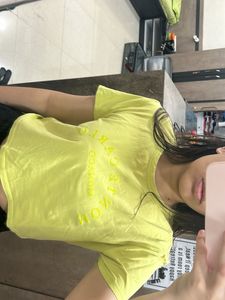 Yellow Cropped Tee