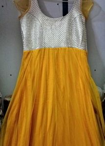 Elegant Yellow and Gold Anarkali