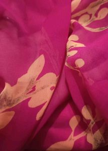 Dark Rani  Georgette Saree