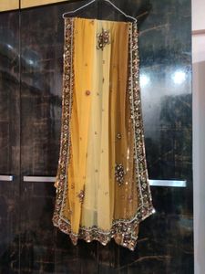 Gorgeous Wooden Coloured Suit With Heavy Dupatta And Salwar Set