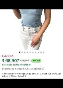 Dior Blue Denim Lace Corset