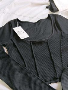 Dramatic Sleeves Crop Top