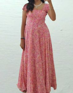Pink Floral Princess Dress 💞