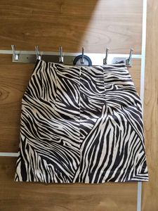 Zebra Print Mini Skirt