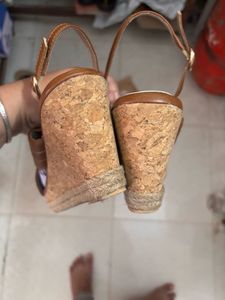 “M&amp;H” Tan High Wedges (Almost 🆕)