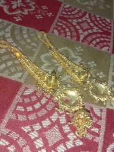 Gold Jhumka Earrings