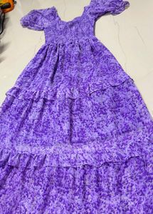 Purple Tiered Maxi Dress