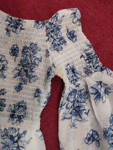 Floral Off-Shoulder Mini Dress 2 time used (CE)