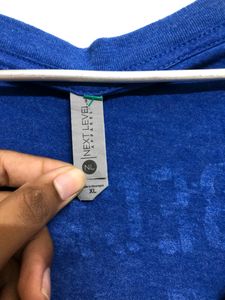 Next Level Blue V Neck T Shirt