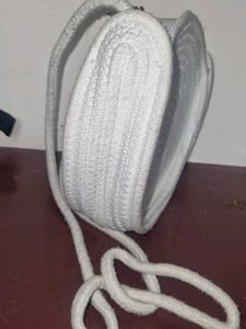 Jute Sling Bag With Pearl