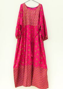 Festive Pink Floral Kurti