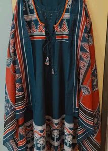 Stylish Printed Anarkali Kurti Set