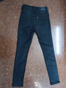 Black High Waist Skinny Jeans with Ripped Knees –